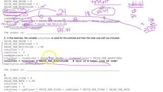 Python - Tracing Assignment Statements Worksheet #2