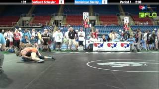 Junior 132 - Cortland Schuyler (Pennsylvania) vs. Dominique Shelby (Indiana)