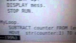 COBOL Program reversing a text string.
