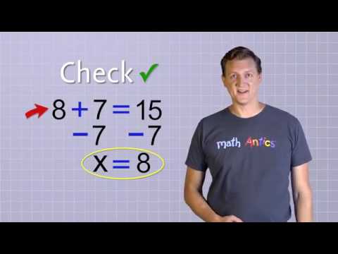 Algebra Basics Solving Basic Equations Part 1 Math Antics - YouTube