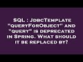 SQL : JdbcTemplate 