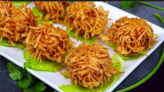 Crispy Aloo laccha Pakoda Recipe | Very Tasty And Easy Recipe