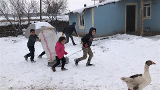 Yerlikavak Köyünde bir kış günü