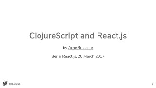 Using React.js with ClojureScript