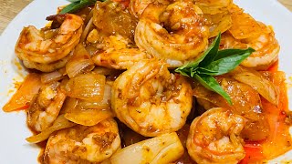 Simple \u0026 easy sambal belacan prawns 🍤🍤🍤 you must try.