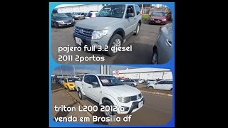 pajero full 2011 2 portas e mitsubishi L200 Triton 2012 a venda em Taguatinga df feirao