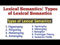 Lexical Semantics and Its Types in Urdu/Hindi| Lexical Semantics and Its Types in Linguistics.