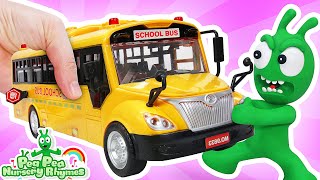 Wheels on the Bus: Don’t Break My Toys Song | Pea Pea Nursery Rhymes & Kids Songs