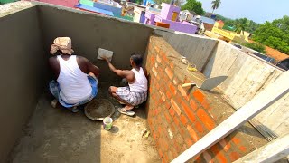 Overhead Water Tank Plastering Techniques-Amazing with 31x33 Size 1BHK house water sump plastering