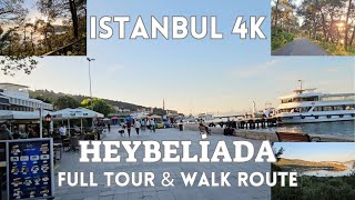 Heybeliada 4K Full Tour Around the Island in Princes Islands in Istanbul Nature Walk Tour Route