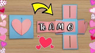 🥰Hermosa tarjeta plegable para mi novio | Manualidades para San Valentín | 14 de Febrero 🥰