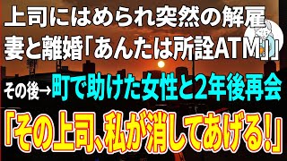 【感動する話】上司の裏切りで会社をクビに。妻にも離婚を言い渡された「あんたなんてATM」数年後、町で助けた女性に家に招かれ「その上司、私が消してあげる」→結果【朗読】