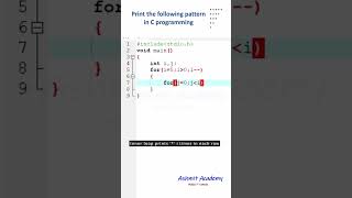 Print Inverted Right Triangle Star Pattern in C | C Programming #cprogramming #coding#codingtutorial
