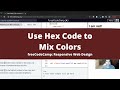Use Hex Code to Mix Colors (Basic CSS) freeCodeCamp tutorial