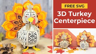 Make a Turkey Centerpiece for Thanksgiving 🦃 3D Slot-Together Design