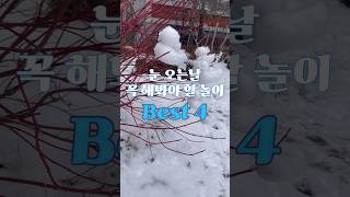 아빠랑 눈오는날 해야하는 4가지?