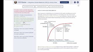 ICM-Master Software: How to use the online course