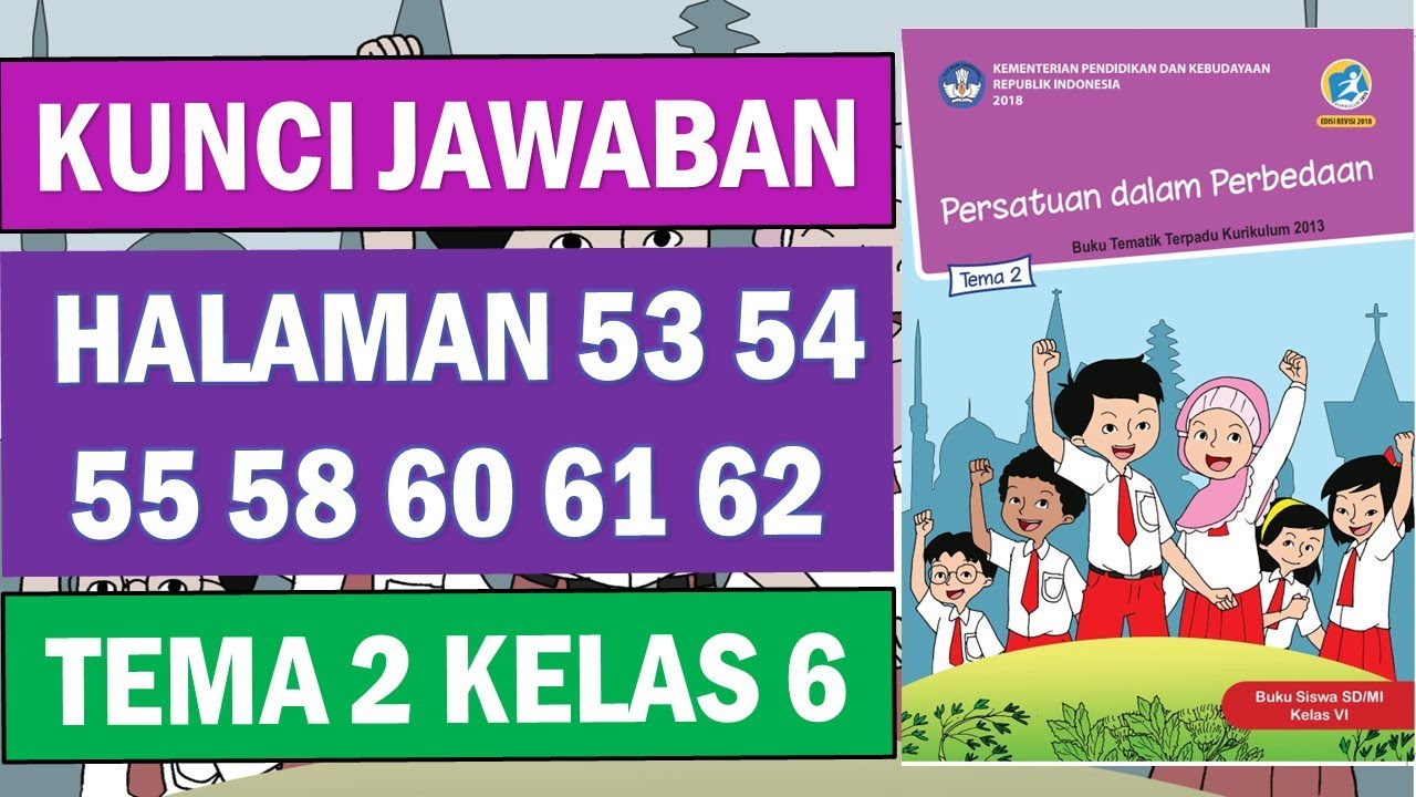 Kunci Jawaban Tema 2 Kelas 6 Halaman 53 54 55 58 60 61 62 - YouTube