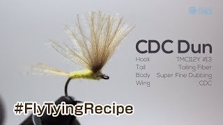 #FlyTyingRecipe / CDC Dun / Tiemco Fly Fishing JP