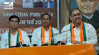 Goan Reporter News: BJP Leaders Press Conference