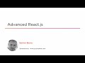 Course Preview: Advanced React.js