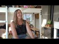 woman living in a 10 x 11 shed converted into a budget tiny house