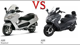 Piaggio X8 250 vs Sym GTS 250 Test specification comparison