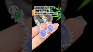 Lavender Jade Egg Drop Earrings #jade #jewellery #jewelry #ring #emerald #luxuryjewels #gemstone