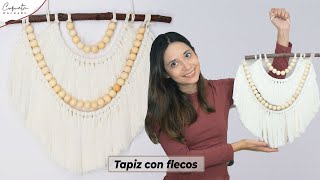 El TÁPIZ de FLECOS Más Fàcil de la història explicado por Coqueta Macramé