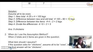 ILLAC Maths - Assumption Method