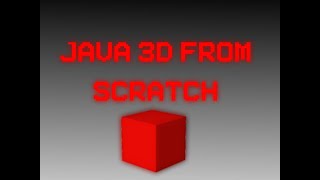 Java 3D from Scratch - Setting up the Renderer - Part 1
