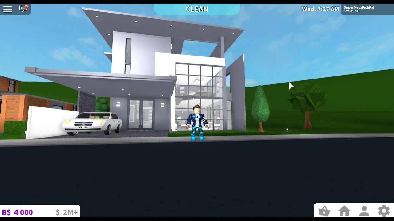 SuperMegaRichKid Roblox Bloxburg Ultra Modern 3 Story Home Tour - YouTube