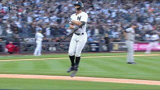 BIG SHOT IN GAME 5!! Giancarlo Stanton makes statement with 3-run shot in 1st in