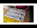 embossed number plates aluminium plates