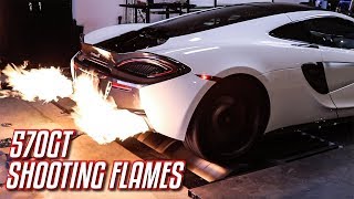 570GT Shooting flames on the Dyno