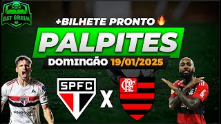 PALPITES DE FUTEBOL PARA HOJE 19 01 2025 (DOMINGO) + BILHETE PRONTO | BET GREEN 🍀