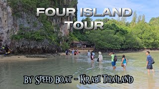 [4K] Four Island Tour by Speed Boat, Krabi Thailand