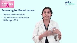 Screening for Breast Cancer | Dr. Shivani Chandan L | Breast Cancer Awareness Month | Aster RV