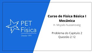 Problema 2.12 - Cap.2 - Movimento Unidimensional - Curso de Física Básica