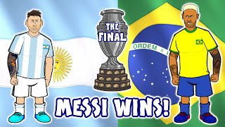 🏆Messi wins Copa America!🏆 (HIGHLIGHTS ARGENTINA 1 - 0 BRASIL | COPA AMÉRICA 2021 | 10-07-21)