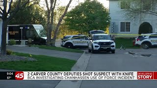 BCA investigating after 2 Carver County deputies shoot suspect with knife