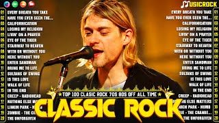 Classic Rock Songs 70s 80s 90s Full Album🔥Bon Jovi, Aerosmith, Queen, Nirvana, ACDC, Led Zeppelin