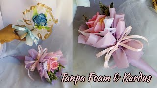 TUTORIAL BUKET BUNGA 1 TANGKAI GEMBUL MINI PEGANGAN CONTONG TANPA FOAM UNTUK HADIAH GURU