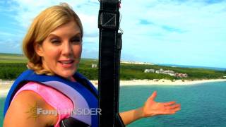 Parasailing above the Riviera Maya