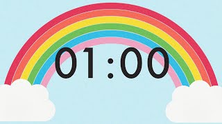 1 Minute Countdown Rainbow Timer 🌈