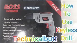 Boss Lifestyle keyless drill #How to use #drill #craftsman #powertools  |Technicalbutt