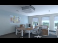 Ceiling Cassete Air Conditioner in an Office - 3D Animation