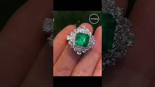 Jewelryay-New arrivals.18K Gold 4.04ct Natural Colombian Muzo Emerald Ring#investment#engagementring