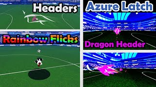 Rainbow Flicks, Headers and Dragon Header in Azure Latch