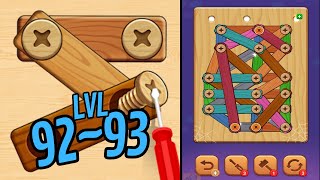 🏅 WOOD SCREW PUZZLE 🤪 Level 92~93 🧩 Gameplay Walkthrough